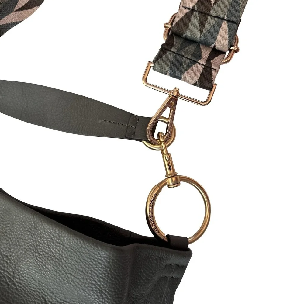 Vince Camuto Valda Leather Tote Bag Fig Leaf Green Crossbody Shoulder Hobo Bag - Picture 8 of 16